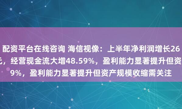 配资平台在线咨询 海信视像：上半年净利润增长26.63%至10.56亿元，经营现金流大增48.59%，盈利能力显著提升但资产规模收缩需关注