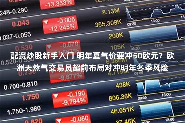 配资炒股新手入门 明年夏气价要冲50欧元？欧洲天然气交易员超前布局对冲明年冬季风险