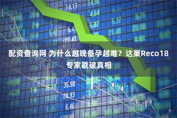 配资查询网 为什么越晚备孕越难？达巢Reco18专家戳破真相
